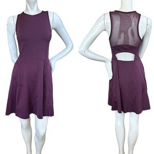 Lululemon Off The Court Mesh Back Sleeveless Skater Dress Dark Abode Size 6